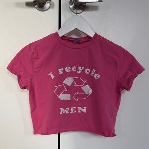 Edikted Pink Graphic Crop Top